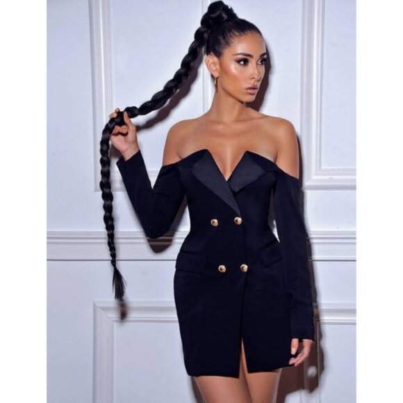 Blazer off Shoulder Dress - Picture 2 of 2